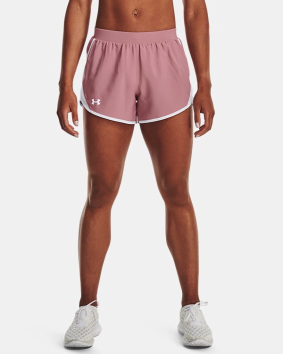 Women's UA Fly-By 2.0 Shorts, Pink, pdpMainDesktop image number 0